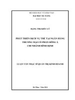 Luận văn thạc sĩ Phát triển dịch vụ thẻ tại ngân hàng thương mại cổ phần Đông Á chi nhánh Bình Định (full)
