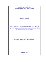Đánh giá các nhân tố ảnh hưởng đến khả năng tham gia hợp đồng trong sản xuất dưa chuột bao tử của hộ nông dân tại hiệp hoà, tỉnh bắc giang