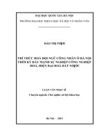 Trí thức hóa đội ngũ công nhân ở Hà Nội thời kỳ đẩy mạnh sự nghiệp công nghiệp hóa, hiện đại hóa đất nước