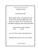 Luận văn thạc sĩ Hoàn thiện công tác kiểm soát chi nguồn vốn chương trình mục tiêu quốc gia thuộc ngân sách Tỉnh tại văn phòng kho bạc nhà nước ĐắK Nông (full)