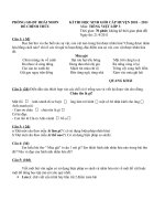 ĐỀ THI HSG HUYỆN 3,4 MÔN TV ( 2011)