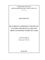 Quan niệm của J.J. Rousseau về quyền lực và sự phân chia quyền lực nhà nước trong tác phẩm Bàn về khế ước xã hội