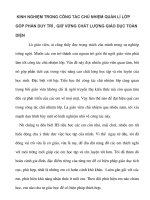 KINH NGHIỆM TRONG CÔNG TÁC CHỦ NHIỆM QUẢN LÍ LỚP GÓP PHẦN DUY TRÌ , GIỮ VỮNG CHẤT LƯỢNG GIÁO DỤC TOÀN DIỆN