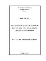 Luận văn thạc sĩ Phát triển dịch vụ ngân hàng điện tử tại ngân hàng TMCP ngoại thương Việt Nam, chi nhánh Gia Lai (full)