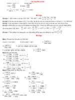 NHỮNG BÀI LƯỢNG GIÁC HAY LỚP 10