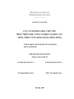 các cơ sở khoa học cho việc phát triển khu công nghiệp tại khu vực nông thôn vùng đồng bằng sông hồng