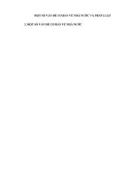 MỘT SỐ VẤN ĐỀ CƠ BẢN VỀ NHÀ NƯỚC VÀ PHÁP LUẬT