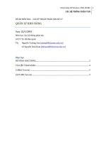 ĐỒ ÁN MÔN HỌC ­CÁC KỸ THUẬT PHÂN TÁN XỬ LÝ QUẢN LÝ KHO HÀNG