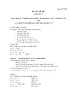 Giáo án ôn tập hè môn toán 8 lên 9