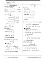 Các công thức vật lí