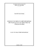 Đánh giá tác động của biến đổi khí hậu đến ngập lụt lưu vực sông nhật lệ, tỉnh quảng bình