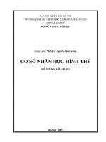 Đề cương cơ sở nhân học hình thể trường đại học khoa học xã hội và nhân văn