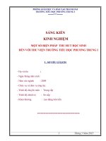 SÁNG KIẾN KINH NGHIỆM MỘT SỐ BIỆN PHÁP THU HUT HỌC SINH ĐẾN VỚI THƯ VIỆN TRƯỜNG TIỂU HỌC PHƯƠNG TRUNG IG