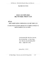 ĐIỀU KHIỂN ĐỒNG THỜI BẰNG CƠ CHẾ THEN CÀI VÀ BÀI TOÁN SỬ DỤNG BỘ QUẢN LÝ KHÓA CƠ BẢN VÀ NHỮNG ĐIỂM CẦN CẢI TIẾN