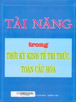 Tài năng trong thời kỳ kinh tế tri thức, toàn cầu hóa