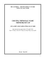 chương trình dạy nghề trình độ sơ cấp sửa chữa máy kéo công suất nhỏ