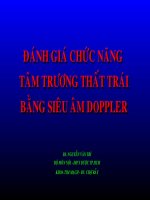Đánh giá chức năng tâm trương thất trái bằng siêu âm