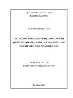Luận văn thạc sĩ Tư tưởng nho giáo về đạo đức người quân tử với việc giáo dục đạo đức cho thanh niên Việt Nam hiện nay (full)
