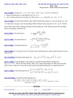 (chuyên đề + bộ đề )Toán chinh phục 8-9 điểm thi ĐH De thi Thu Mon Toan (THPT Thuan Thanh)