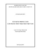 Xây dựng phong cách làm trang nhất nhật báo Việt Nam