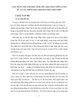 sáng kiến kinh nghiệm GÂY HỨNG THÚ CHO HỌC SINH LỚP 2 HỌC PHÂN MÔN LUYỆN TỪ VÀ CÂU THÔNG QUA PHƯƠNG PHÁP TRÒ CHƠI