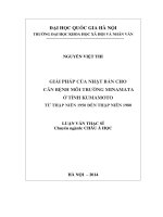 Giải pháp của Nhật Bản cho căn bệnh môi trường Minamata ở tỉnh Kumamoto từ thập niên 1950 đến thập niên 1980