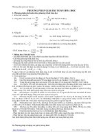 Một số phương pháp giả nhanh toán trắc nghiệm Hóa học