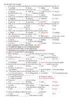 de thi thu tot nghiep thpt hay + dap an