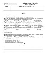 Bộ Đề Hóa Học 9