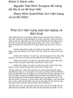 Phân tích hiện trạng web bán laptop và điện thoại