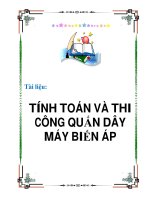 Tính toán và thi công cuốn dây máy biến áp
