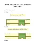 ĐỀ THI VIOLYMPIC GIẢI TOÁN TRÊN MẠNG LỚP 7  VÒNG 4