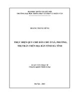 Thực hiện Quy chế dân chủ ở cơ sở trên địa bàn Hà Tĩnh, thực trạng và giải pháp