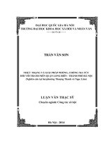 Thực trạng và giải pháp phòng chống ma túy đối với thanh niên Quận Long Biên, Thành phố Hà Nội (Nghiên cứu tại hai phường Thượng Thanh và Ngọc Lâm)