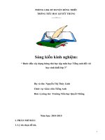 Sáng kiến kinh nghiệm Bước đầu xây dựng hứng thú học tập môn học Tiếng anh đối với học sinh khối lớp 3