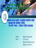 ĐÁNH GIÁ CHẤT LƯỢNG NƯỚC MẶT Đ0ẠN KÈ SÔNG TIỀN TP.MỸ THO  TỈNH TIỀN GIANG