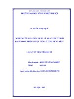 Nghiên cứu giải pháp quản lý nhà nước về đất đai ở nông thôn huyện tiên lữ tỉnh hưng yên