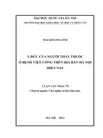 Y đức của người thầy thuốc ở bệnh viện công trên địa bàn Hà Nội hiện nay