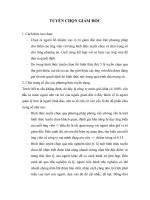 Thảo luận môn tâm lý quản lý: Tuyển chọn giám đốc