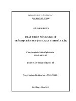 Luận văn thạc sĩ Phát triển nông nghiệp trên địa bàn Huyện EA KAR Tỉnh Đăk Lăk (full)