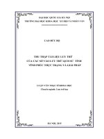 Thu thập tài liệu lưu trữ của các cơ sở vào lưu trữ lịch sử tỉnh Vĩnh Phúc thực trạng và giải pháp