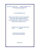 Đánh giá thực trạng và đề xuất biện pháp nhằm giảm thiểu ô nhiễm môi trường làng nghề bún, đậu viên tiêu, xã tân hưng, huyện tiên lữ, tỉnh hưng yên