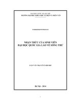 Nhận thức của sinh viên Đại học Quốc gia  về sống thử  Luận văn ThS. Xã hội học