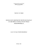 Đánh giá mức độ dễ bị tổn thương do ngập lụt của hệ thống cơ sở hạ tầng kỹ thuật thành phố hội an