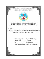 Nâng cao năng lực cạnh tranh sản phẩm thép của Công ty cổ phần thép Hoà Phát