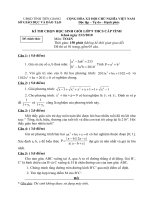 Đề thi HSG tỉnh Tiền Giang