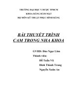 BÀI THUYẾT TRÌNH CAM TRONG NHA KHOA