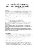 Vai trò của siêu âm trong phát hiện sớm ung thư giáp