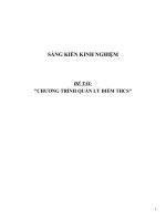 CHƯƠNG TRÌNH QUẢN lý điểm THCS