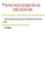 bài Sự phụ thuộc của điện trở vào chiều dài